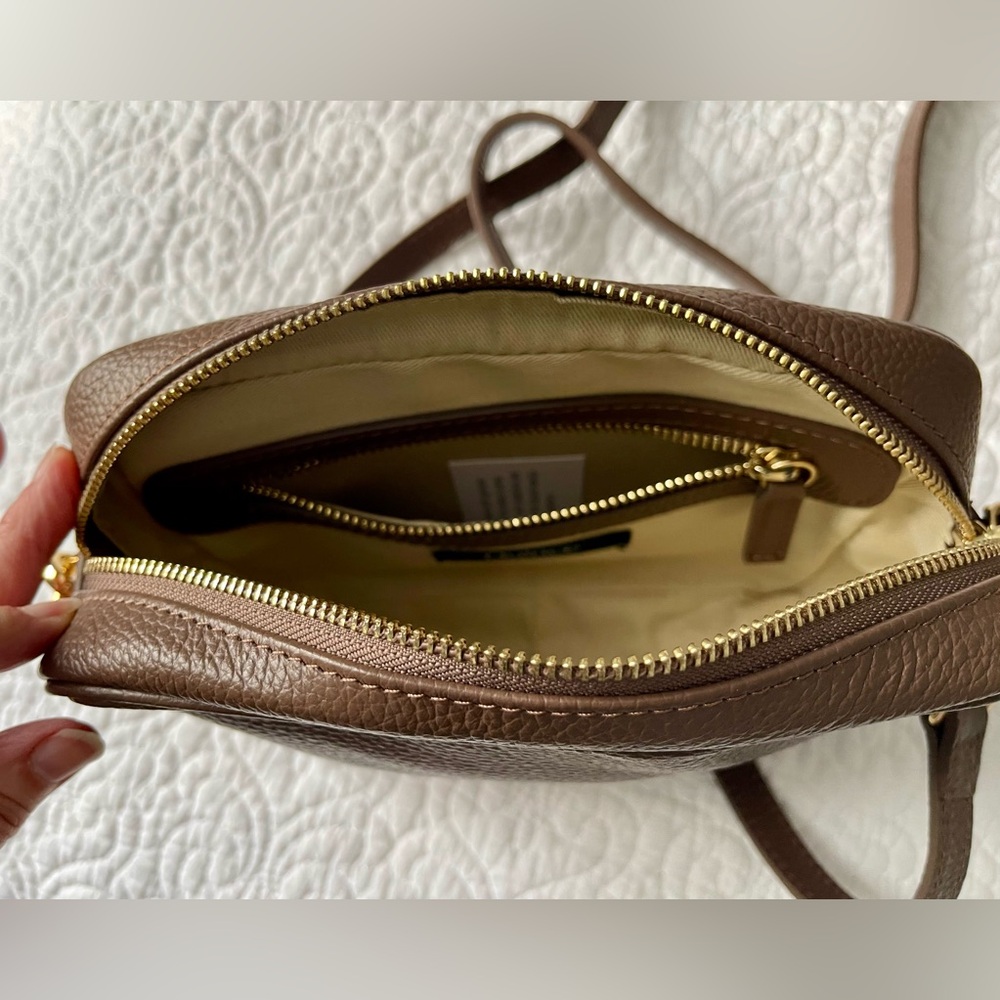 Quince Brown Pebbled Leather Crossbody Bag - Picture 8 of 16